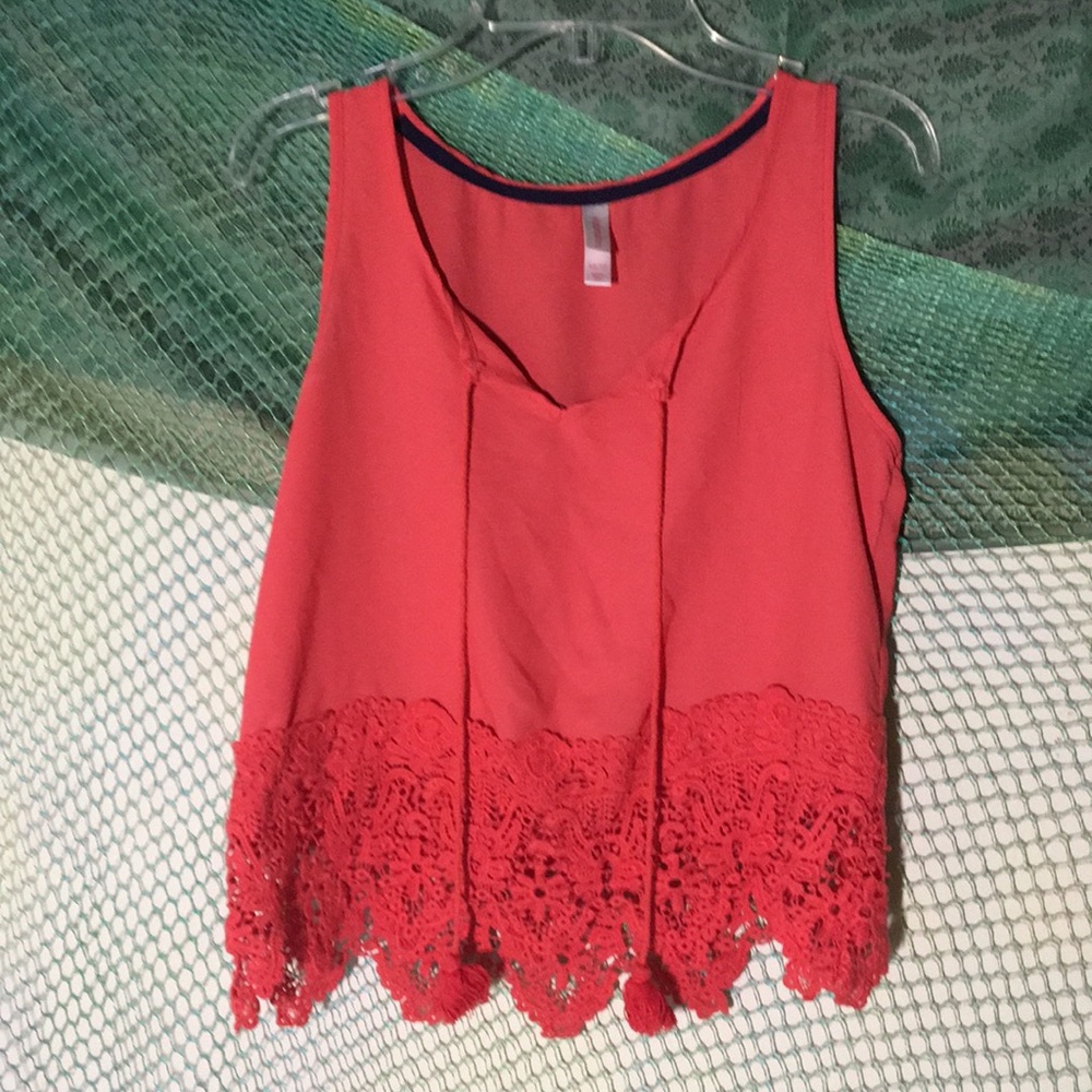 Orange/pink top